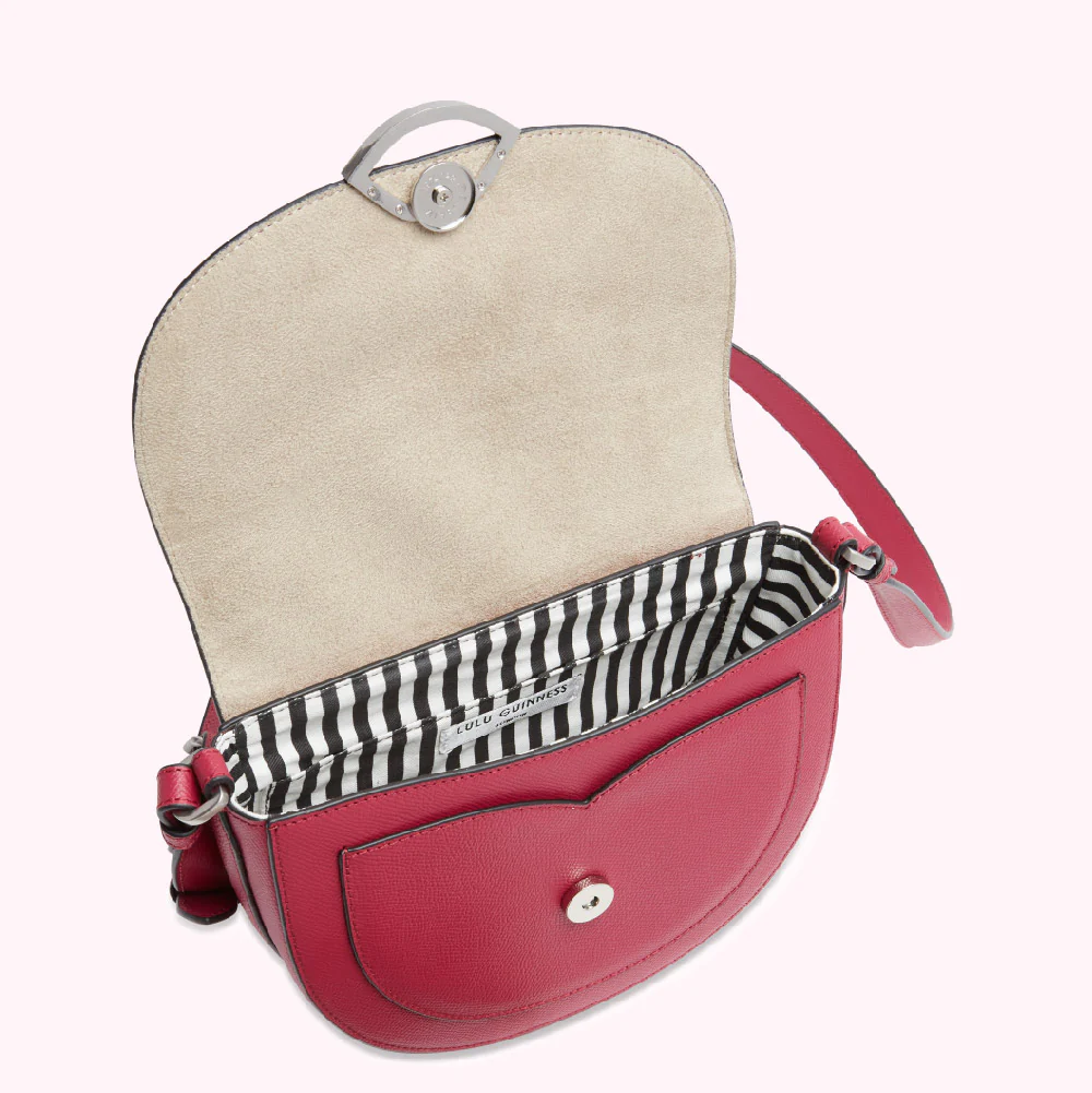 RASPBERRY MEDIUM ESME SADDLE BAG - Image 2