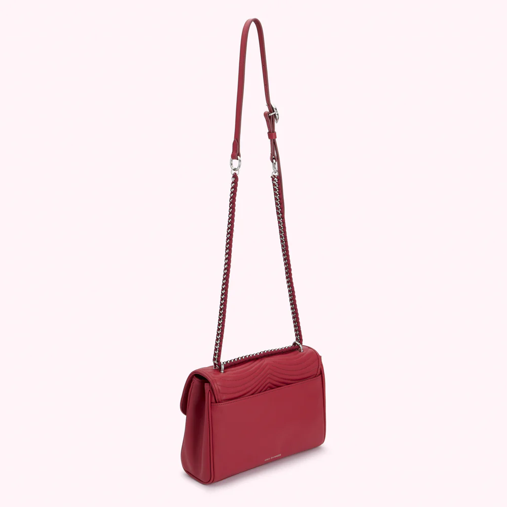 RASPBERRY LIP RIPPLE QUILTED LEATHER BROOKE CROSSBODY BAG - Image 2