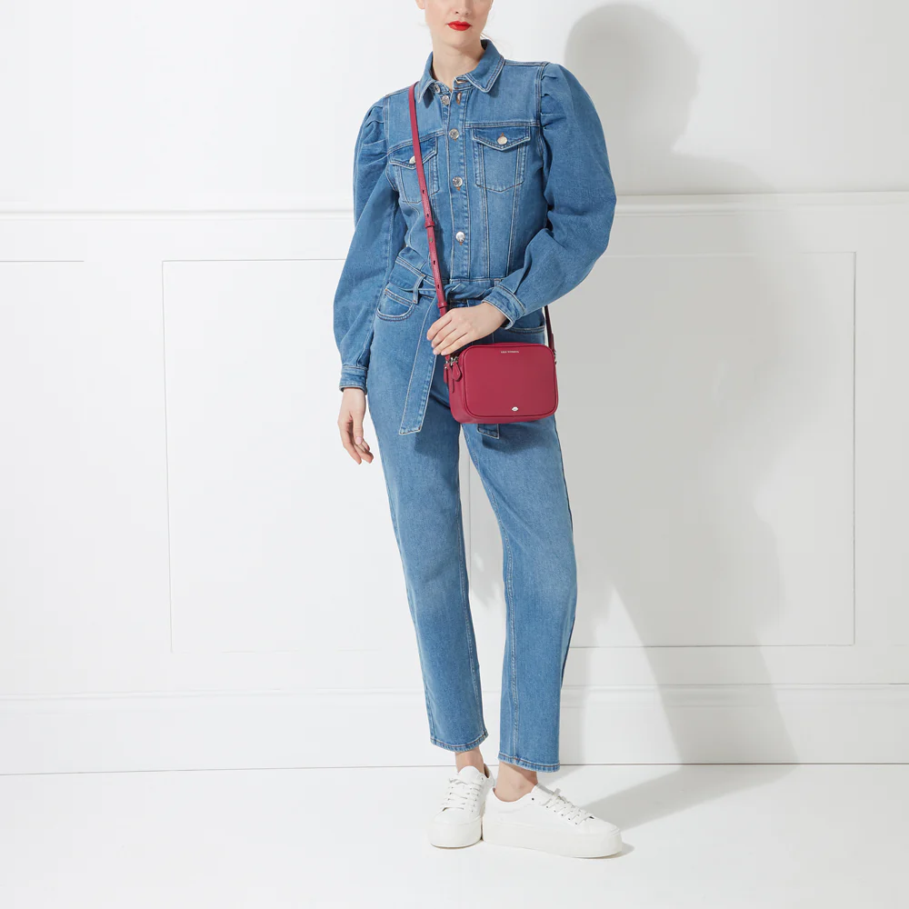RASPBERRY LEATHER COLE CROSSBODY BAG - Image 6