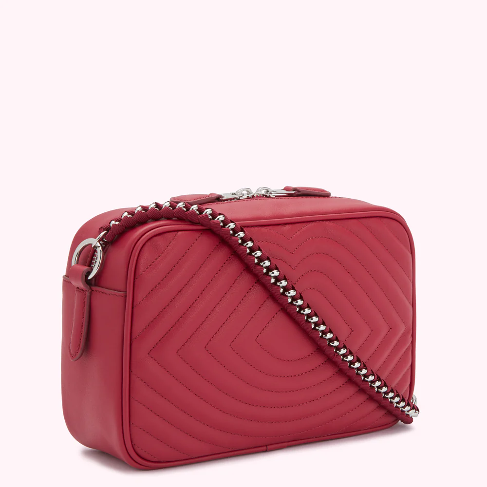 RASPBERRY LIP QUILTED BELLA CROSSBODY BAG - Image 3