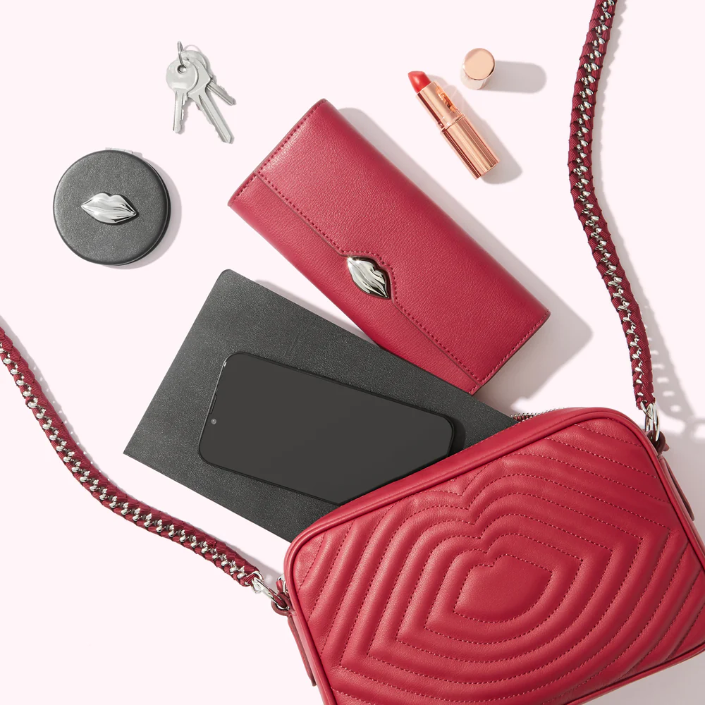RASPBERRY LIP QUILTED BELLA CROSSBODY BAG - Image 5