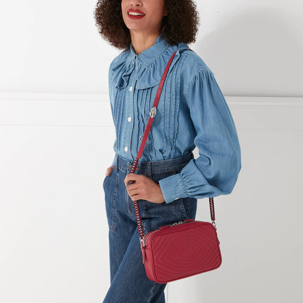 RASPBERRY LIP QUILTED BELLA CROSSBODY BAG - Image 9