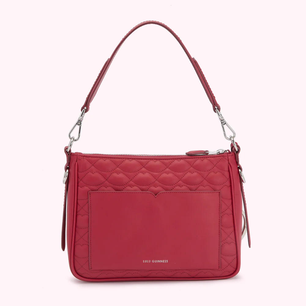 RASPBERRY QUILTED LIP CALLIE CROSSBODY BAG - Image 2