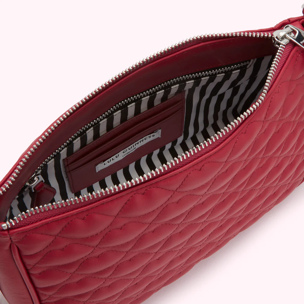 RASPBERRY QUILTED LIP CALLIE CROSSBODY BAG - Image 4