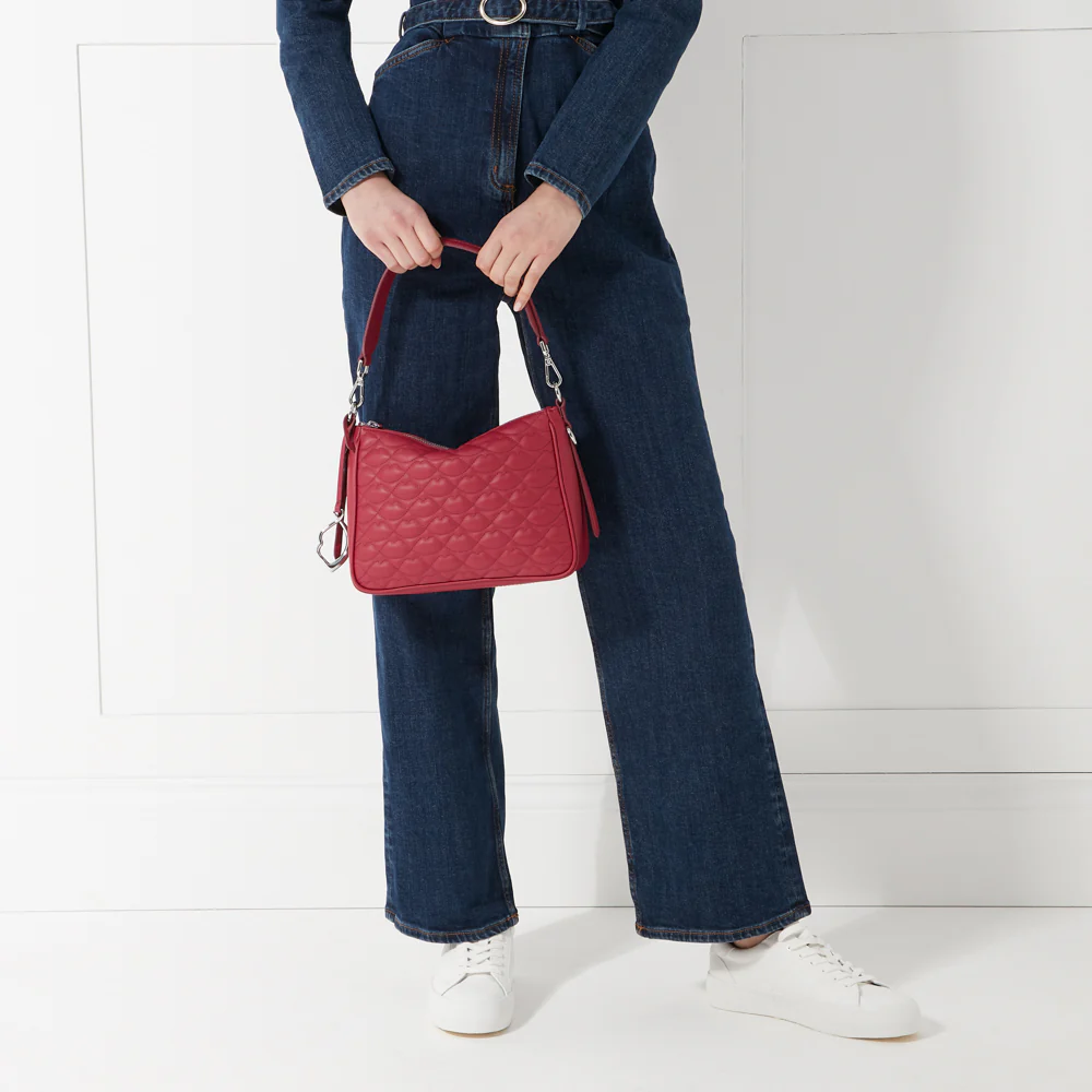 RASPBERRY QUILTED LIP CALLIE CROSSBODY BAG - Image 7