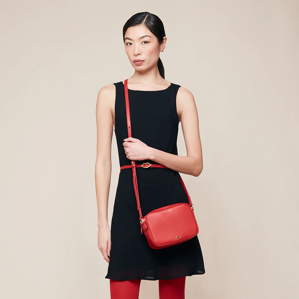 LULU RED LEATHER COLE CROSSBODY BAG - Image 7