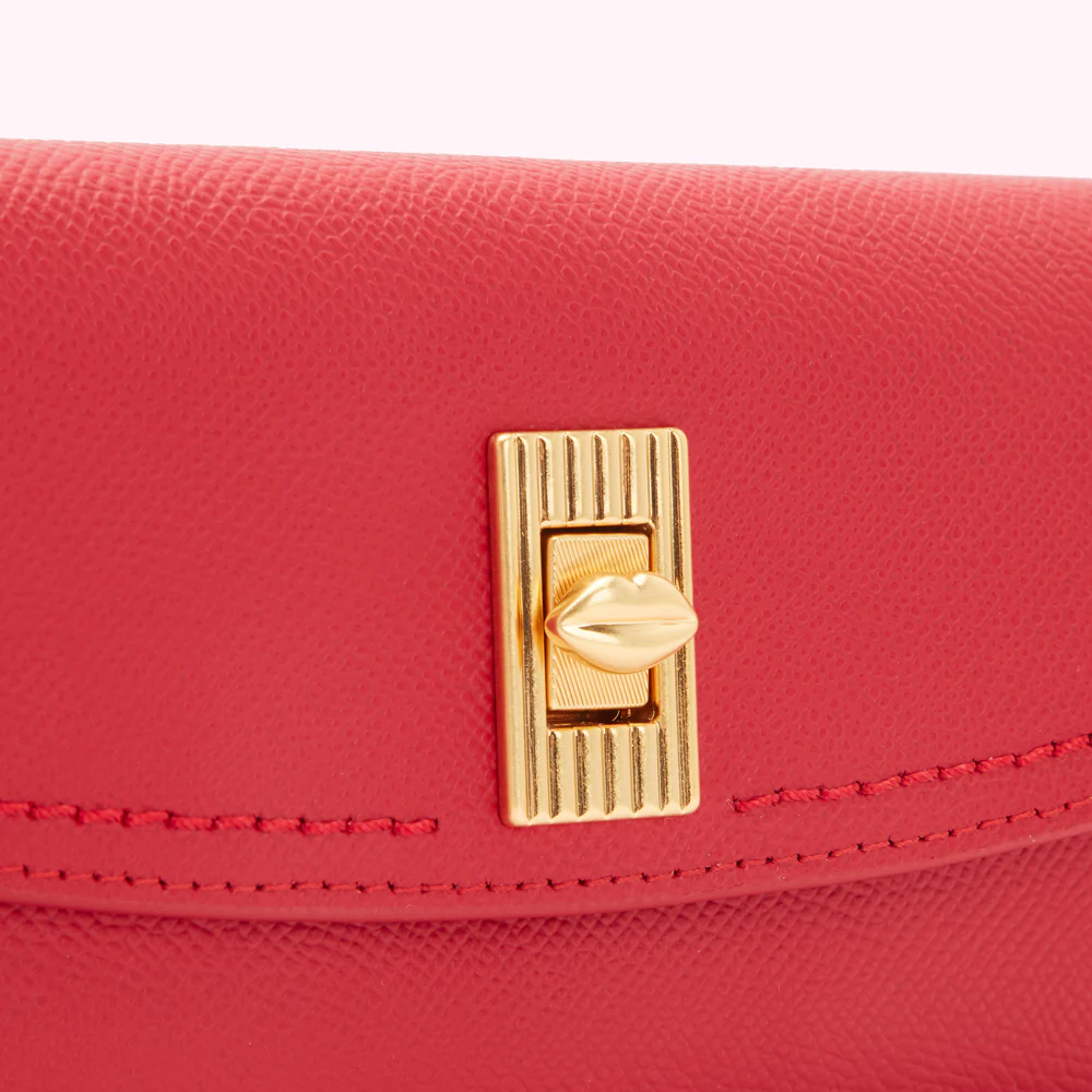 RED LIP TURNLOCK LUCIA WALLET - Image 3