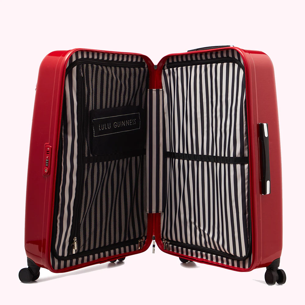 RED LIPS LARGE HARDSIDED SPINNER CASE - Image 2