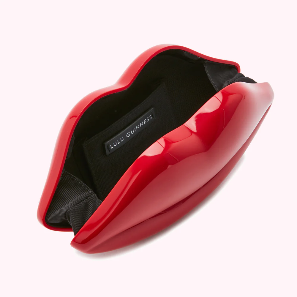 RED LIPS SMALL CLUTCH BAG - Image 3