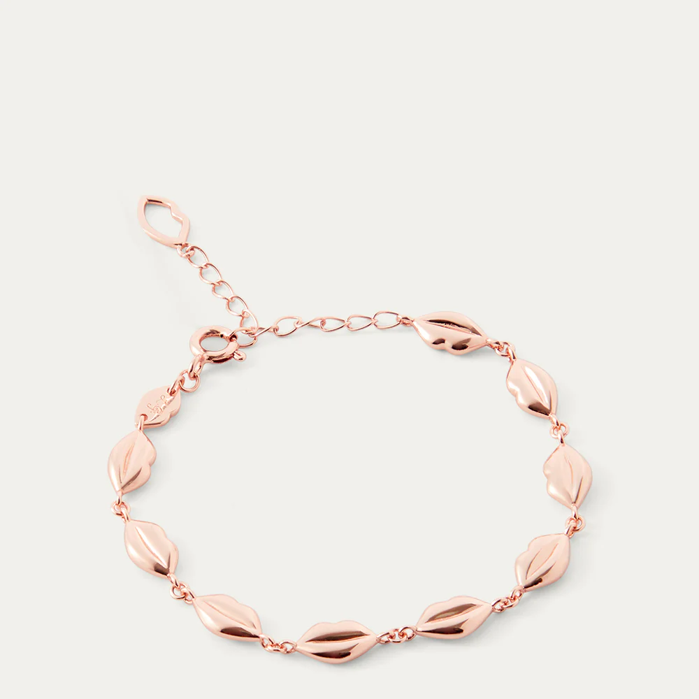 ROSE GOLD LIP CHAIN LUNA BRACELET