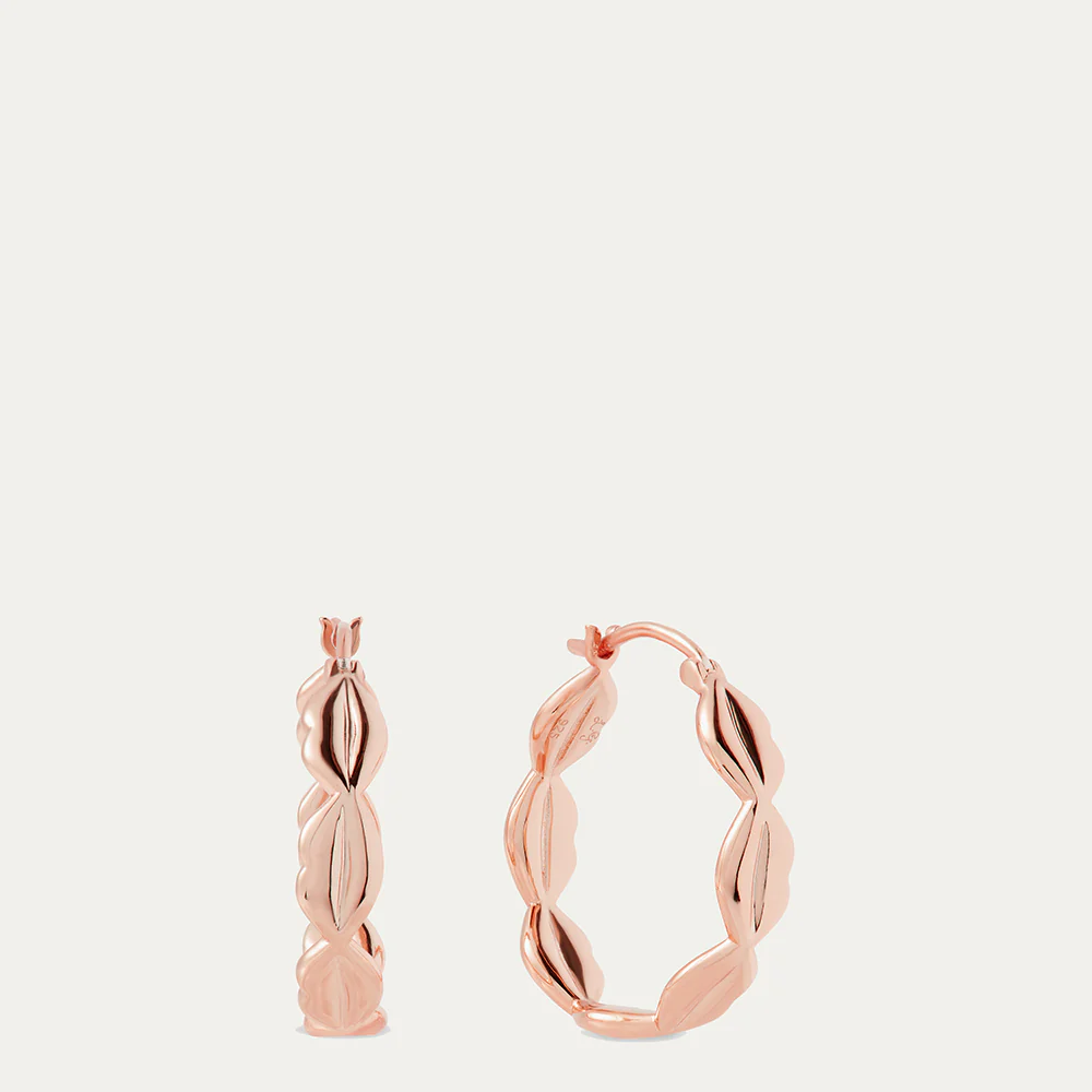 ROSE GOLD LUNA LIP HOOP EARRINGS