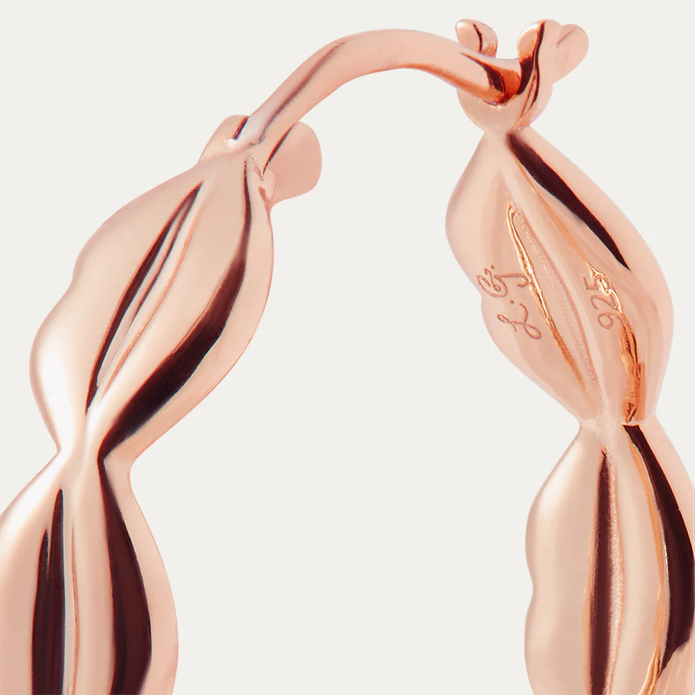 ROSE GOLD LUNA LIP HOOP EARRINGS - Image 3