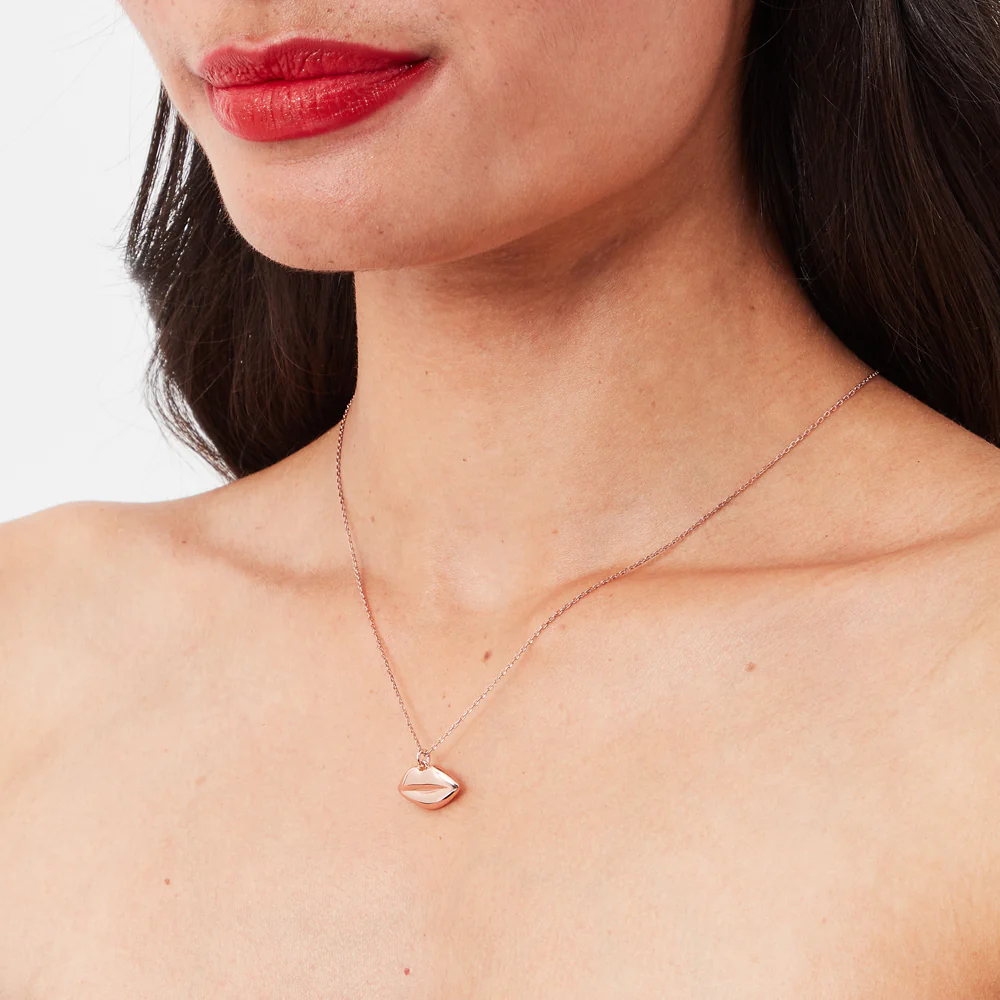 ROSE GOLD LUNA PENDANT NECKLACE - Image 3