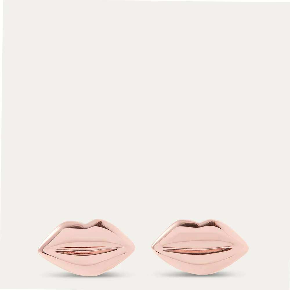 ROSE GOLD LUNA LIP STUD EARRINGS