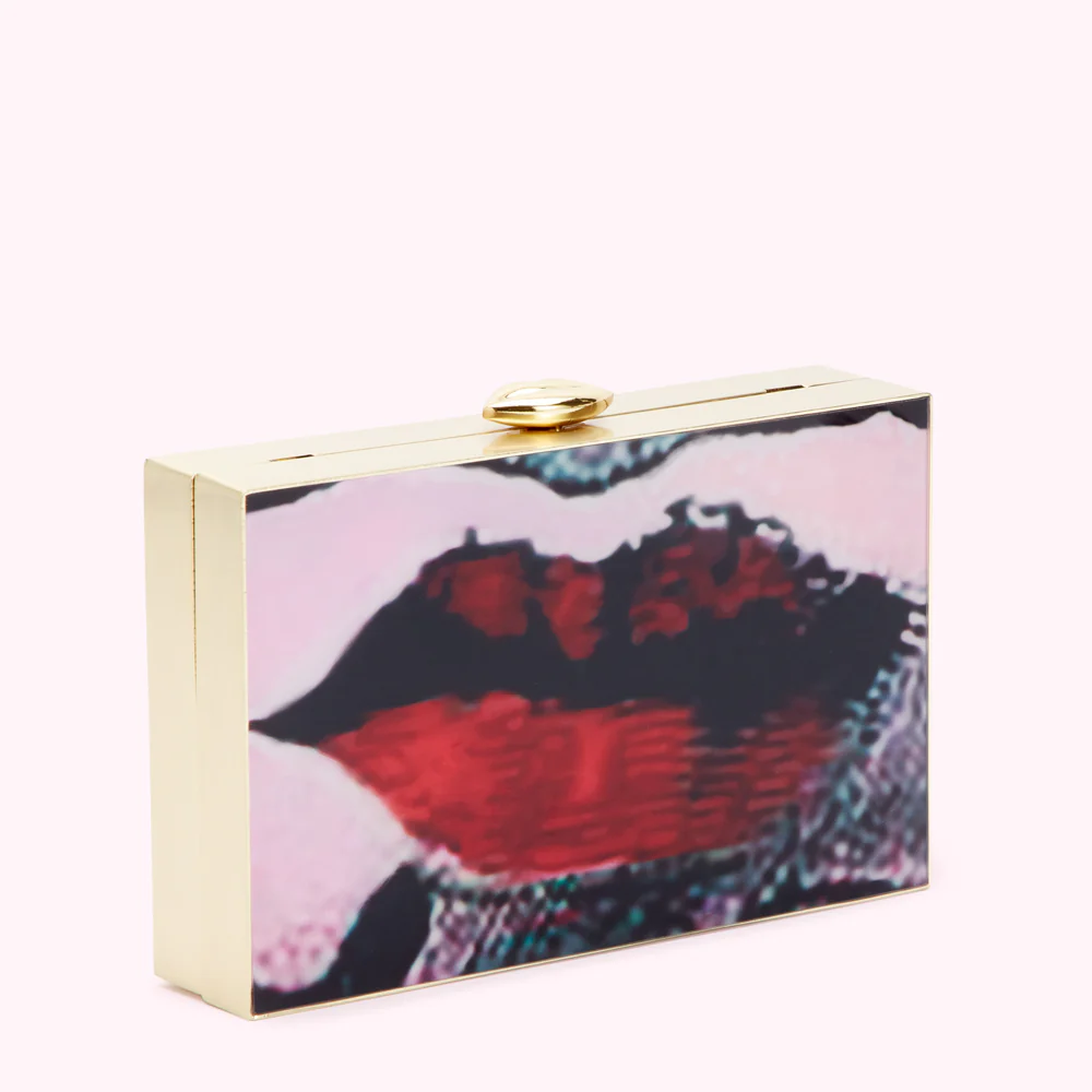 ROSE MULTI LIP ARTWORK LADY LIVVY CLUTCH - Image 3
