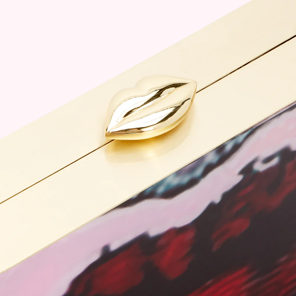 ROSE MULTI LIP ARTWORK LADY LIVVY CLUTCH - Image 5