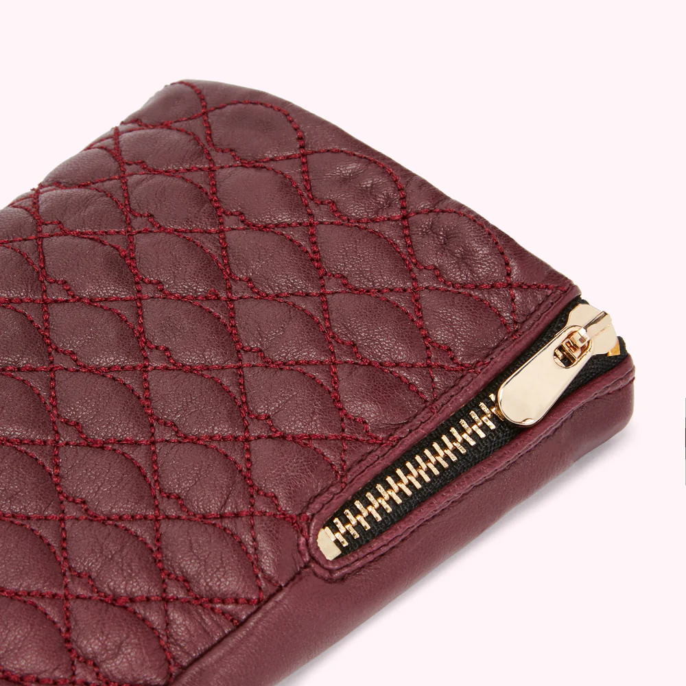ROSEWOOD EMBROIDERED LIPS LEATHER GLOVES - Image 3
