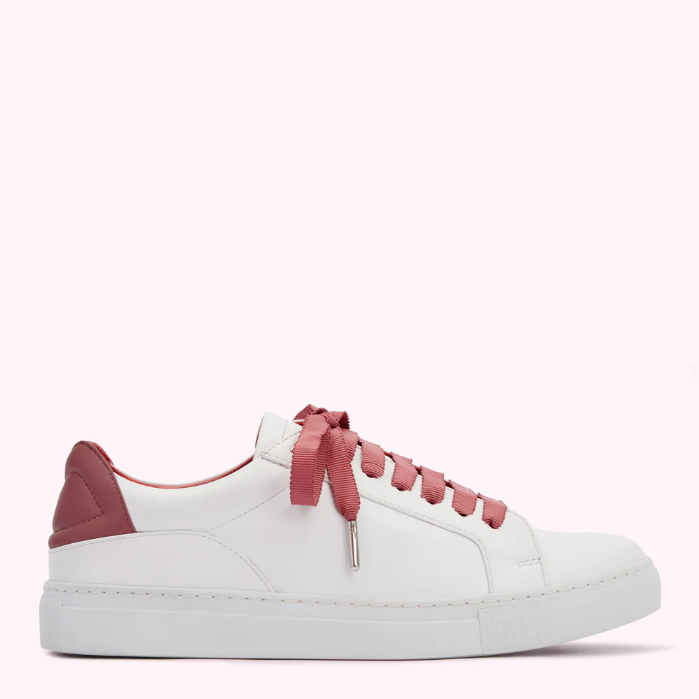 ROSEWOOD LEATHER LIPS NATASHA TRAINERS