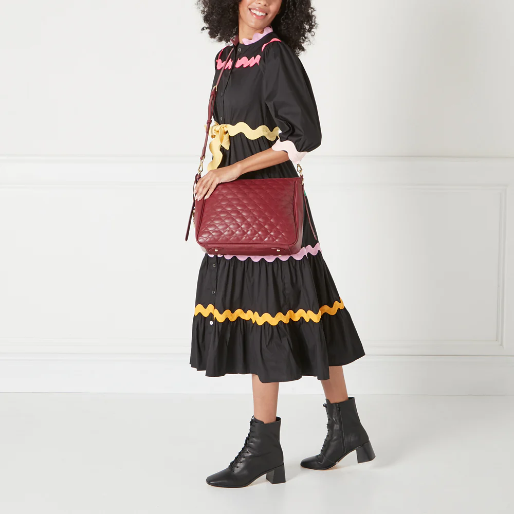 ROSEWOOD MEDIUM QUILTED LIP LEATHER CALLIE CROSSBODY BAG - Image 9