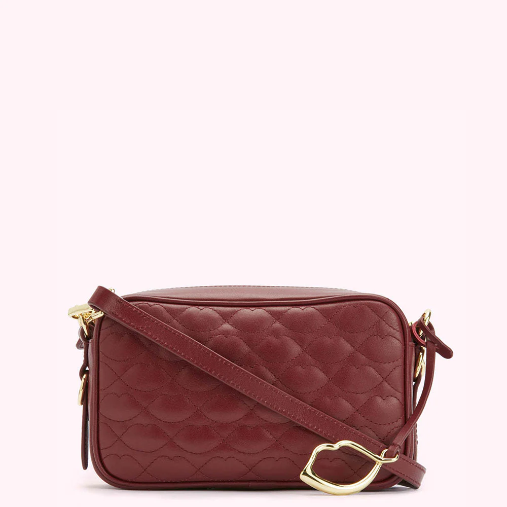 ROSEWOOD SMALL QUILTED LIP LEATHER ASHLEY CROSSBODY BAG