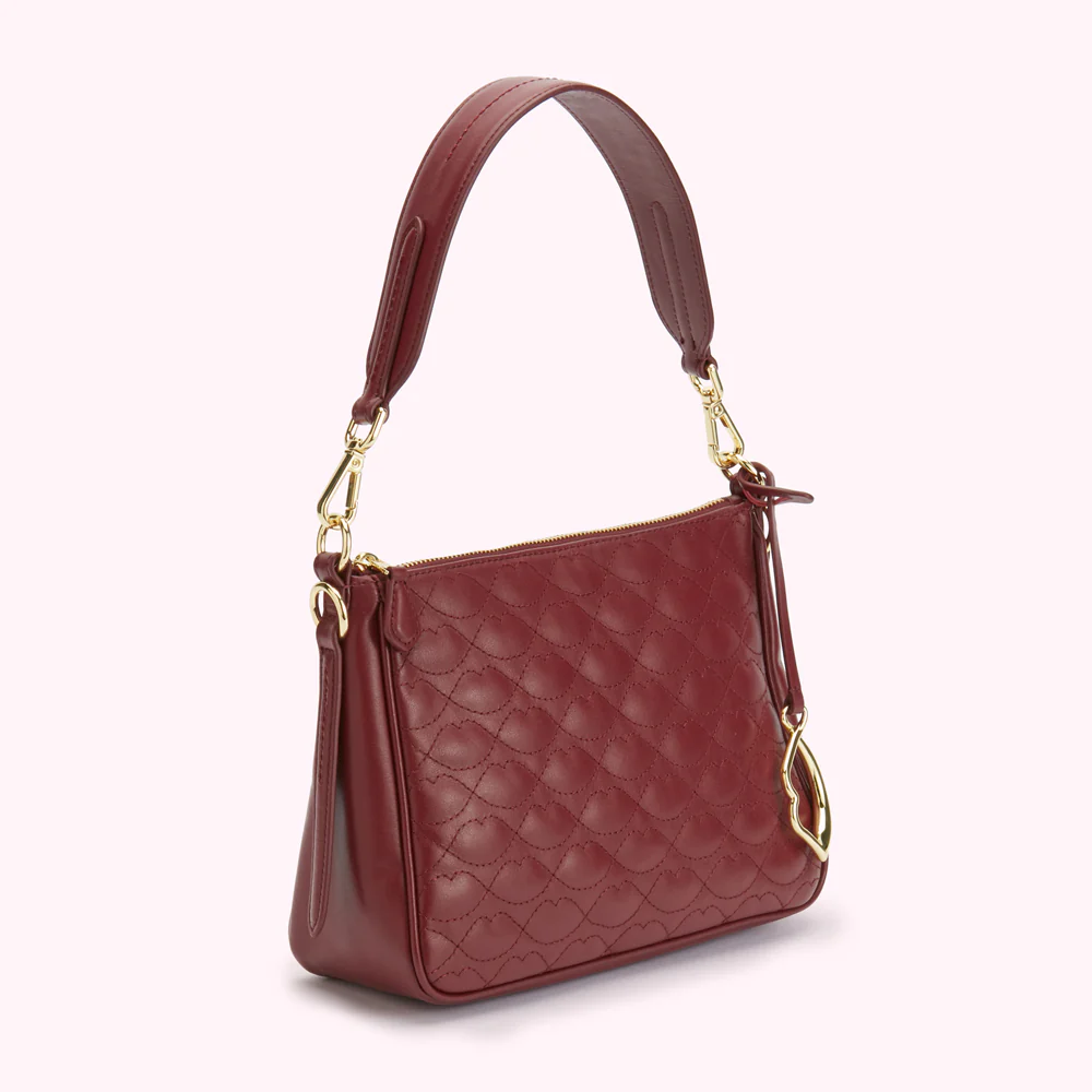 ROSEWOOD SMALL QUILTED LIP LEATHER CALLIE CROSSBODY BAG - Image 3