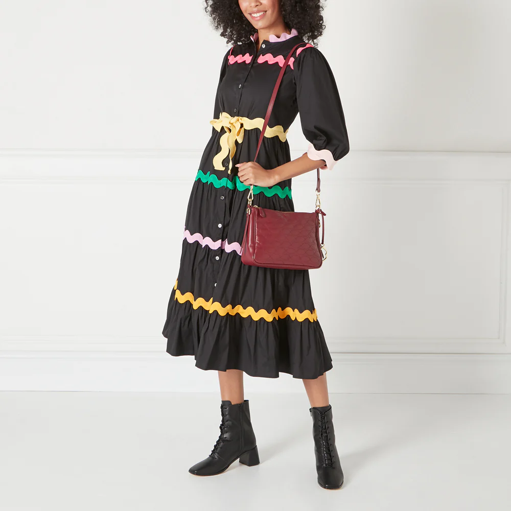 ROSEWOOD SMALL QUILTED LIP LEATHER CALLIE CROSSBODY BAG - Image 9