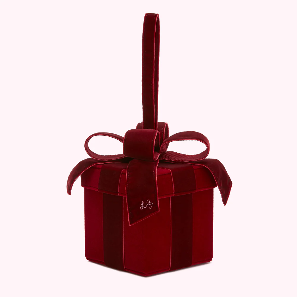 ROSEWOOD VELVET PRESENT CLUTCH BAG - Image 2