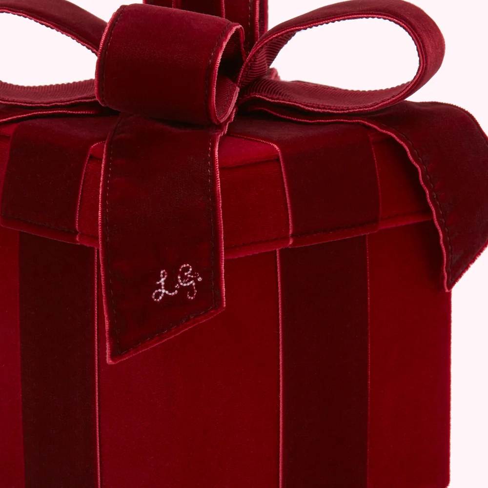 ROSEWOOD VELVET PRESENT CLUTCH BAG - Image 4