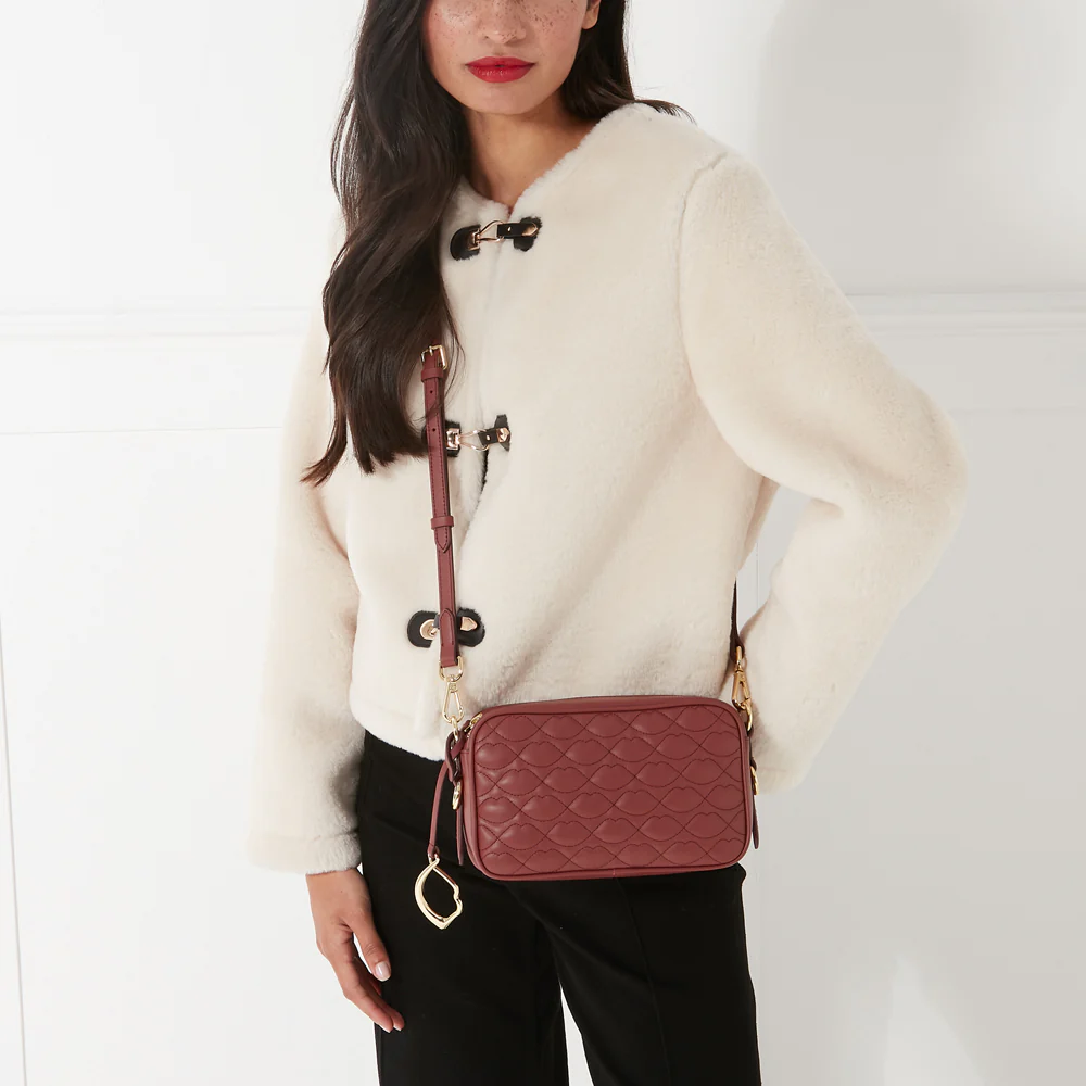 RUSSET QUILTED LIP LEATHER ASHLEY CROSSBODY BAG - Image 7