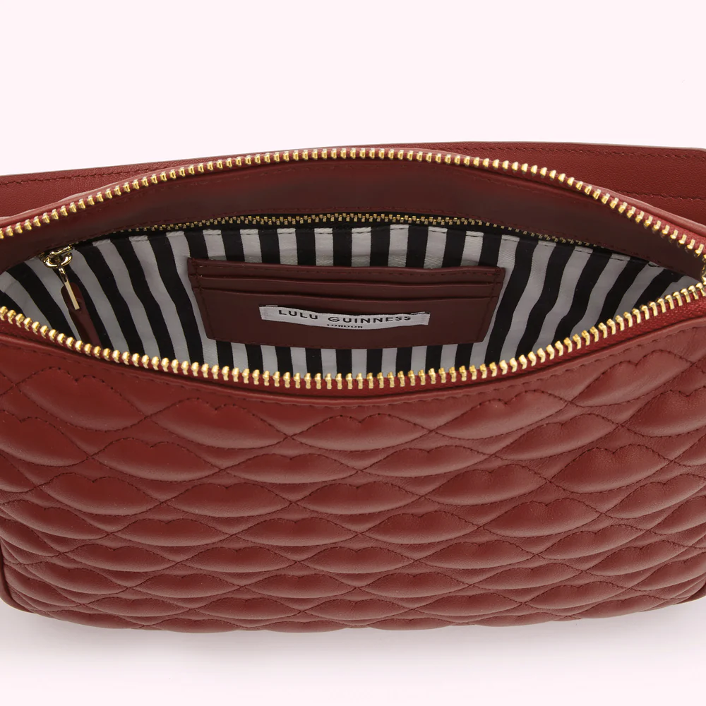 RUSSET QUILTED LIP LEATHER CALLIE CROSSBODY BAG - Image 4