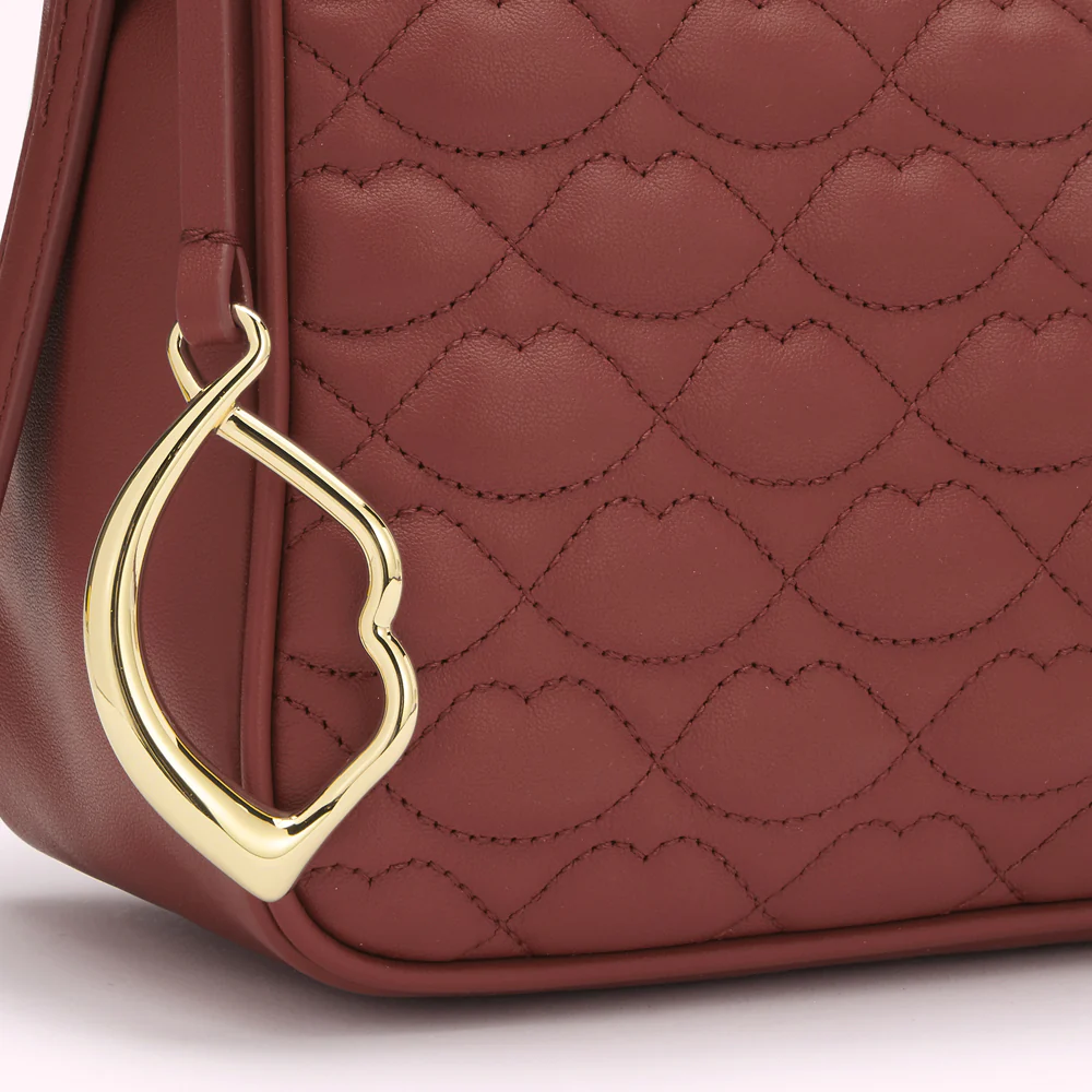 RUSSET QUILTED LIP LEATHER CALLIE CROSSBODY BAG - Image 6