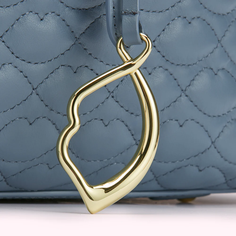 SEAL QUILTED LIP TAYLOR LEATHER HANDBAG - Image 5