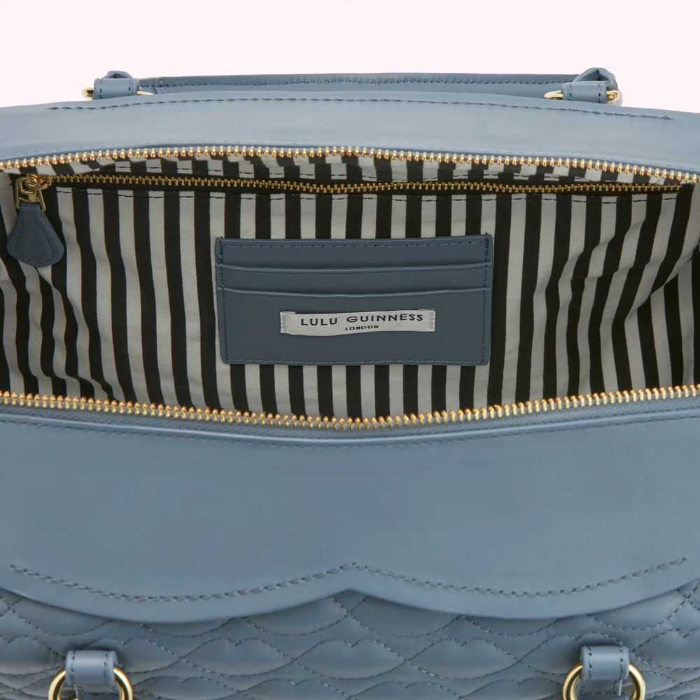 SEAL QUILTED LIP TAYLOR LEATHER HANDBAG - Image 6