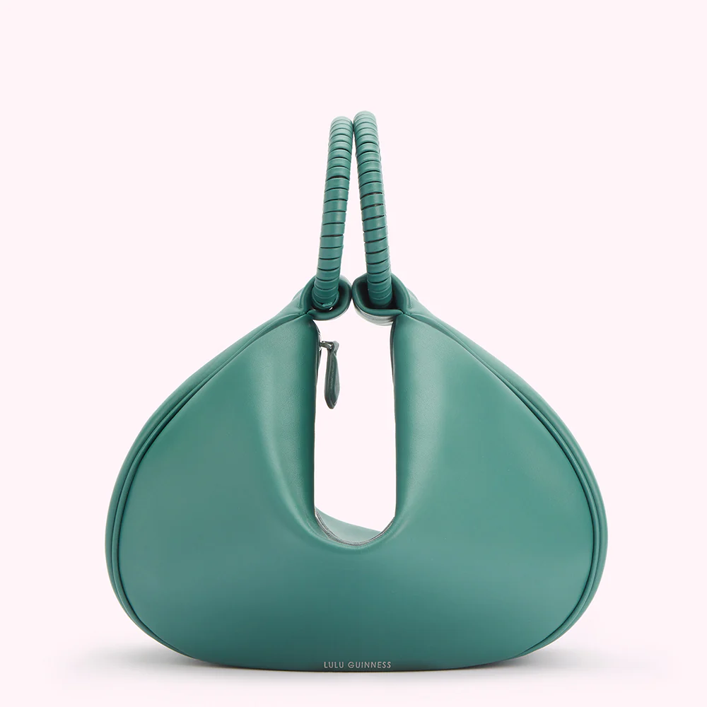 SEAPINE GREEN LEATHER MEDIUM CLEO HANDBAG