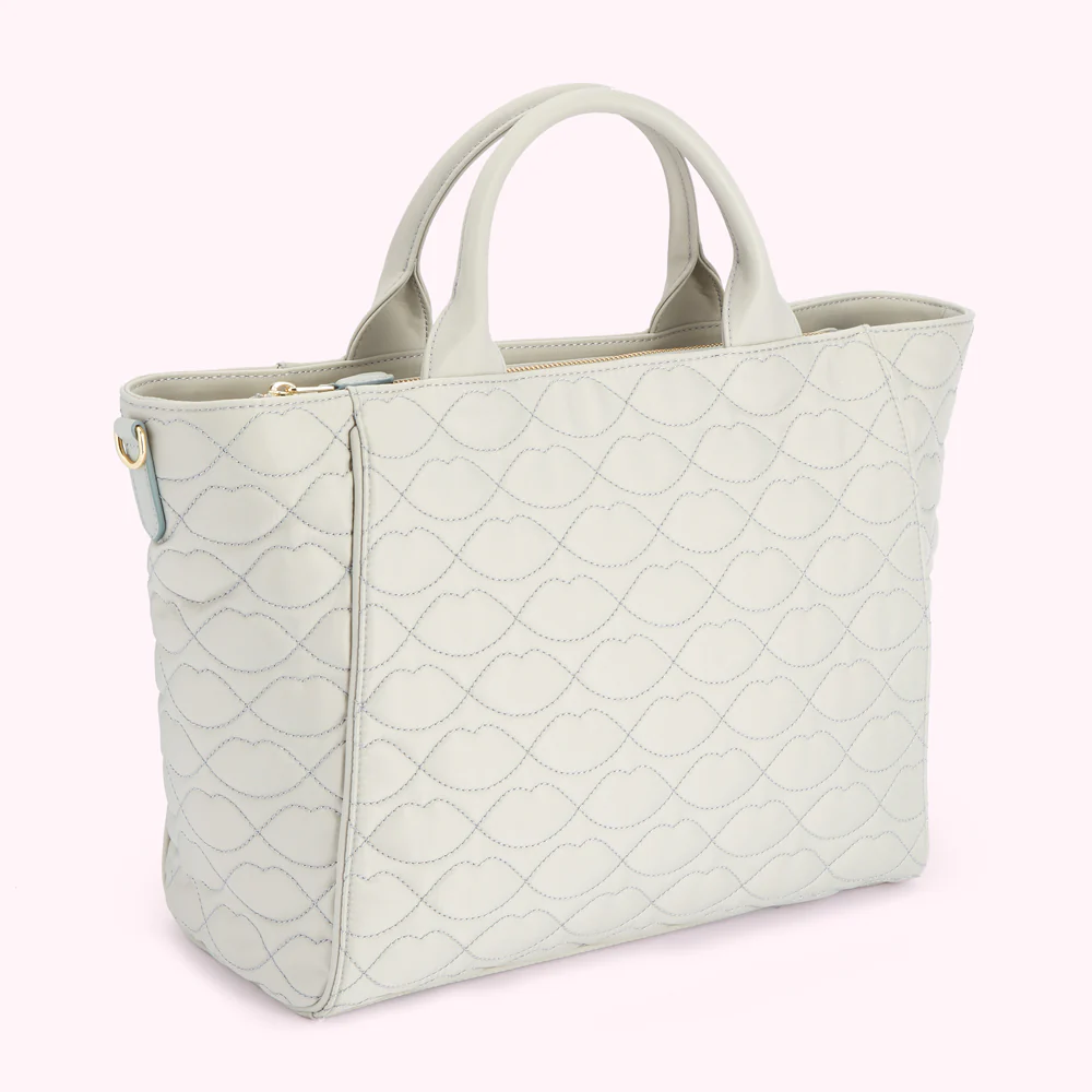 SHAGREEN QUILTED LIPS CARLY TOTE BAG - Image 2