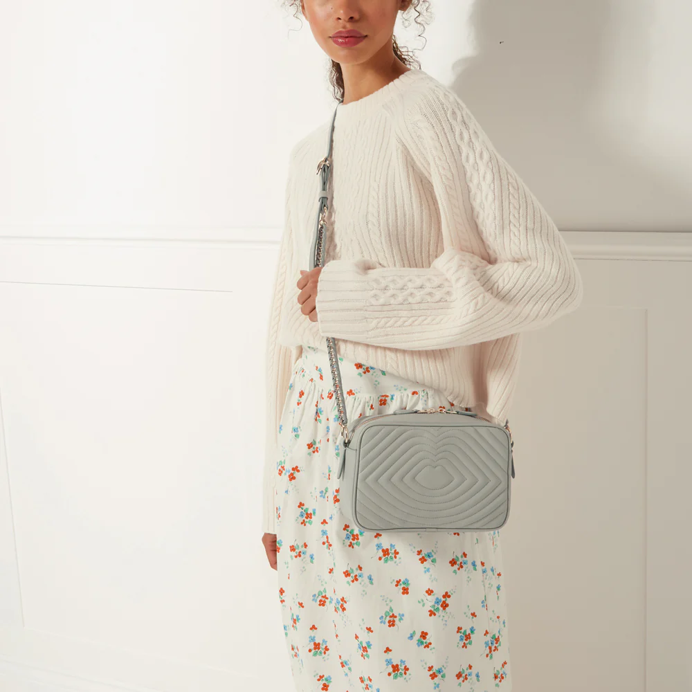 SHAGREEN LIP RIPPLE QUILTED LEATHER BELLA CROSSBODY BAG - Image 8