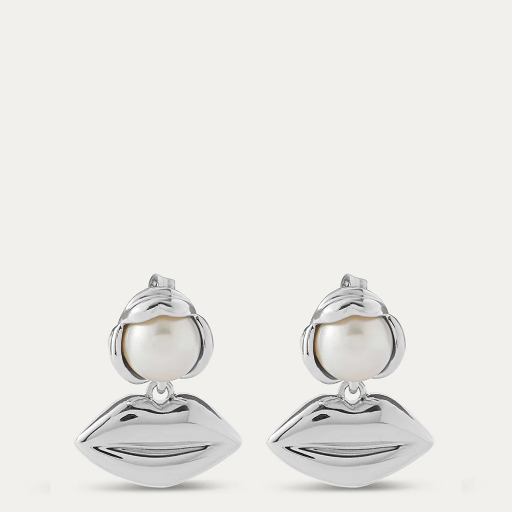 STERLING SILVER LUCIA LIP DROP EARRINGS