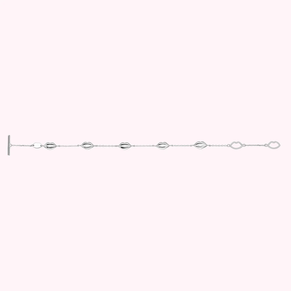 STERLING SILVER LUNA LIP CHAIN BRACELET - Image 3
