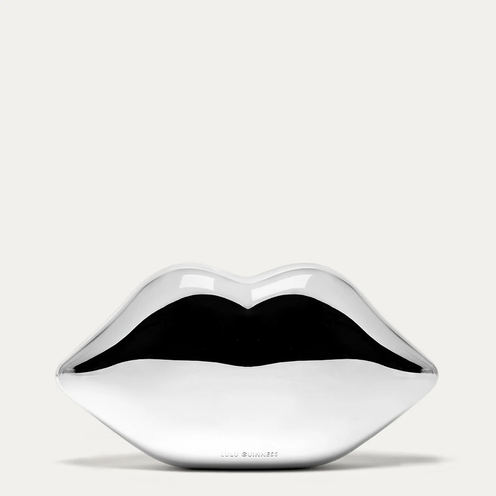 SILVER LIPS MEDIUM CLUTCH BAG - Image 5