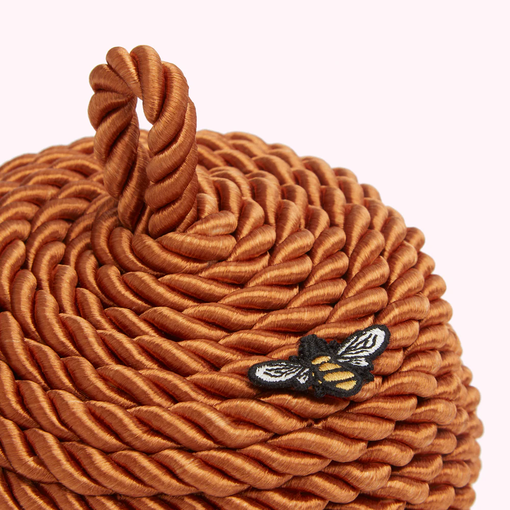 TAN QUEEN BEE BASKET BAG - Image 4