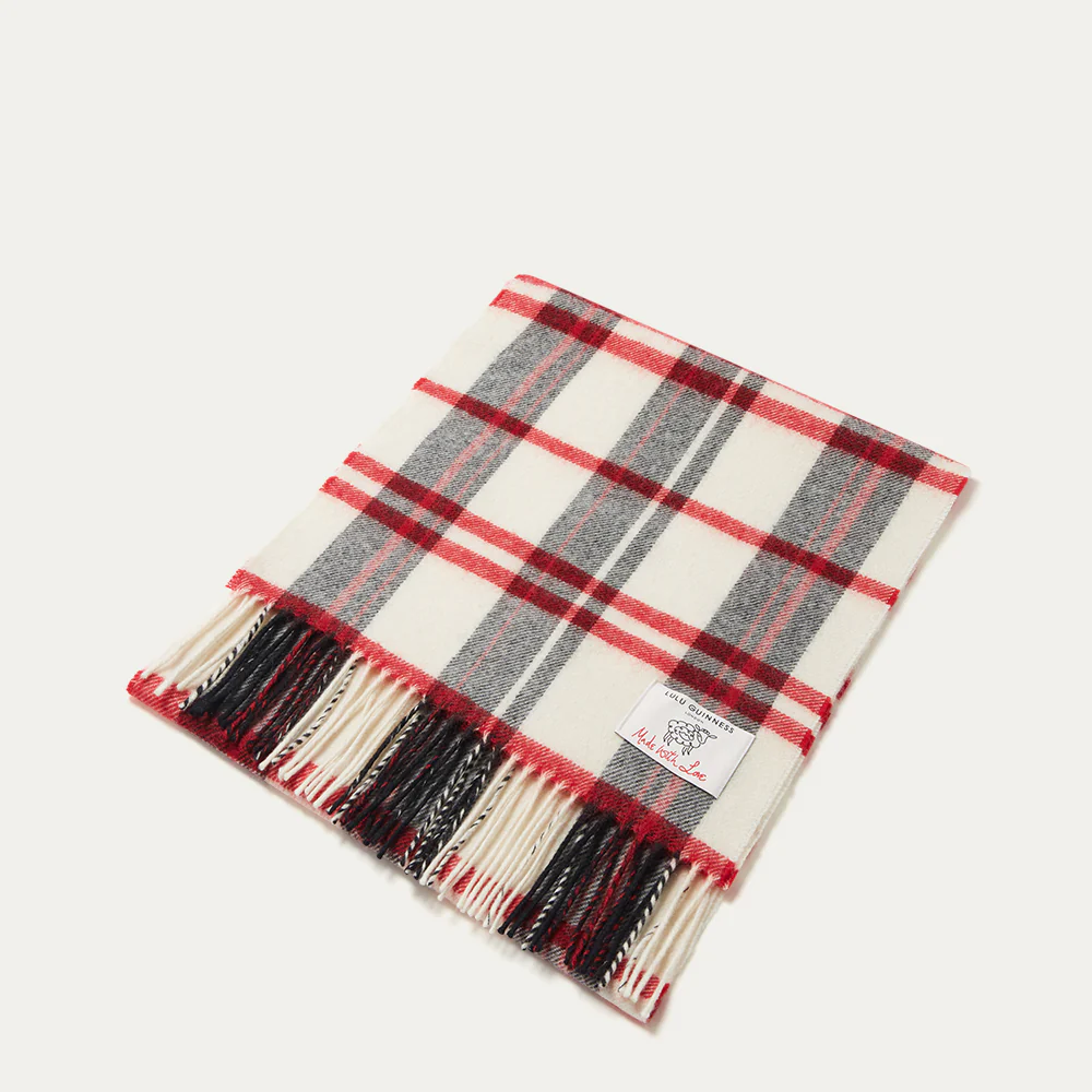 LULU TARTAN LARGE WOOL SCARF