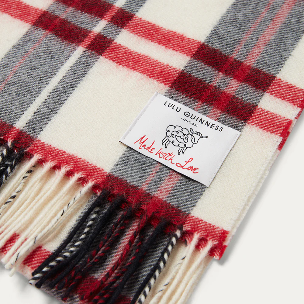 LULU TARTAN LARGE WOOL SCARF - Image 3
