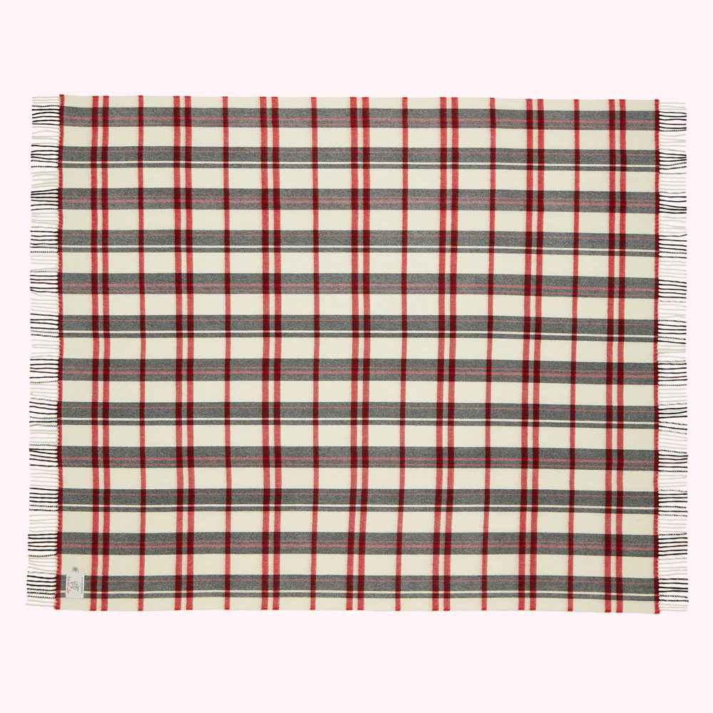 LULU TARTAN WOOL BLANKET THROW - Image 2