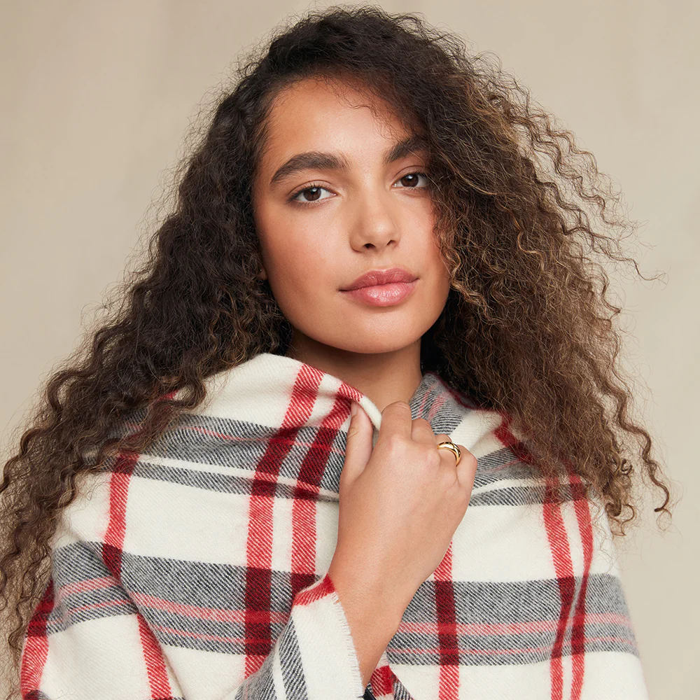 LULU TARTAN WOOL PONCHO - Image 5
