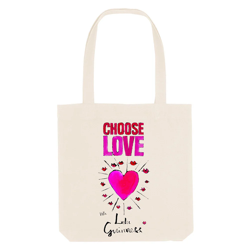 WHITE CHOOSE LOVE WITH LULU GUINNESS TOTE BAG - Image 3
