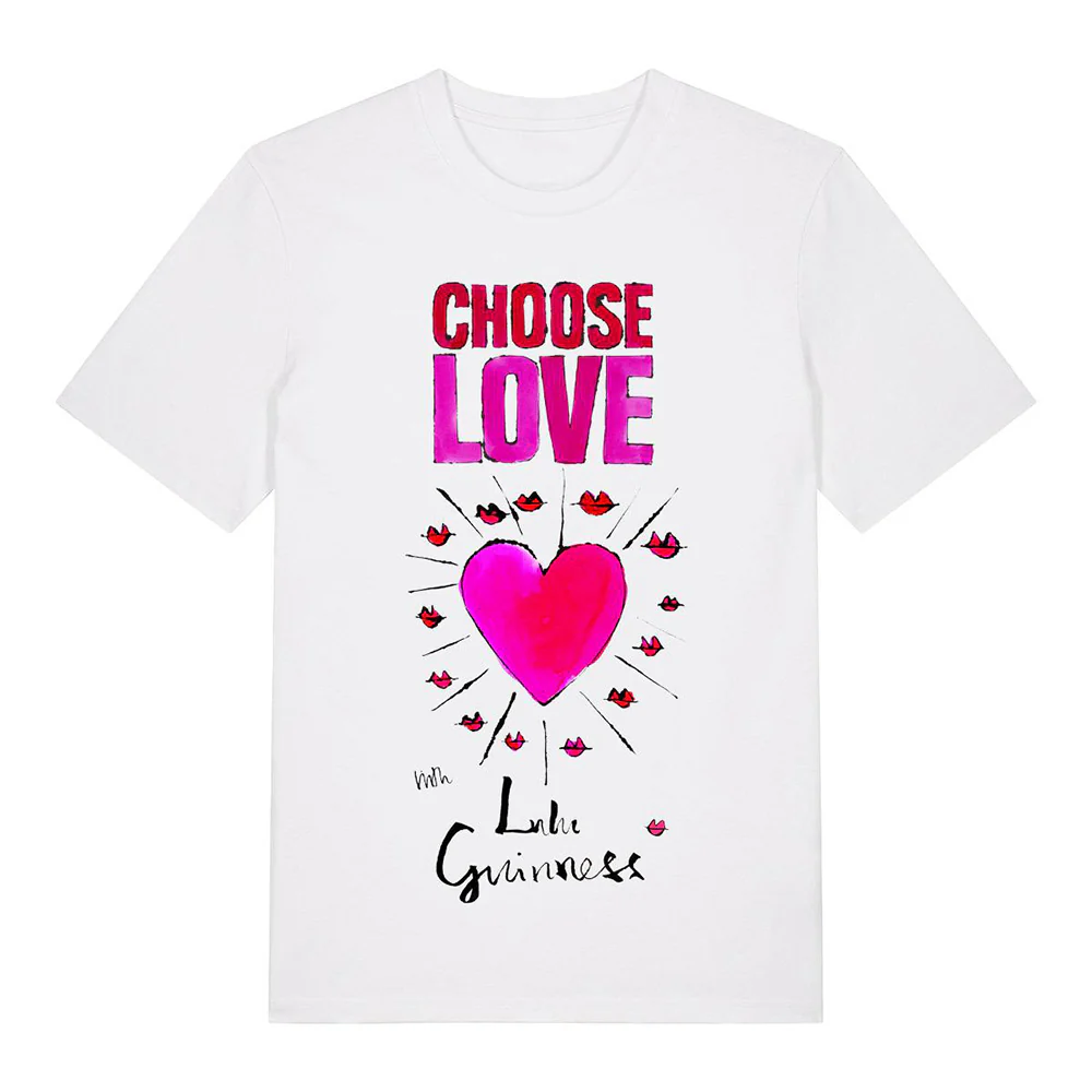 WHITE CHOOSE LOVE WITH LULU GUINNESS T-SHIRT - Image 3